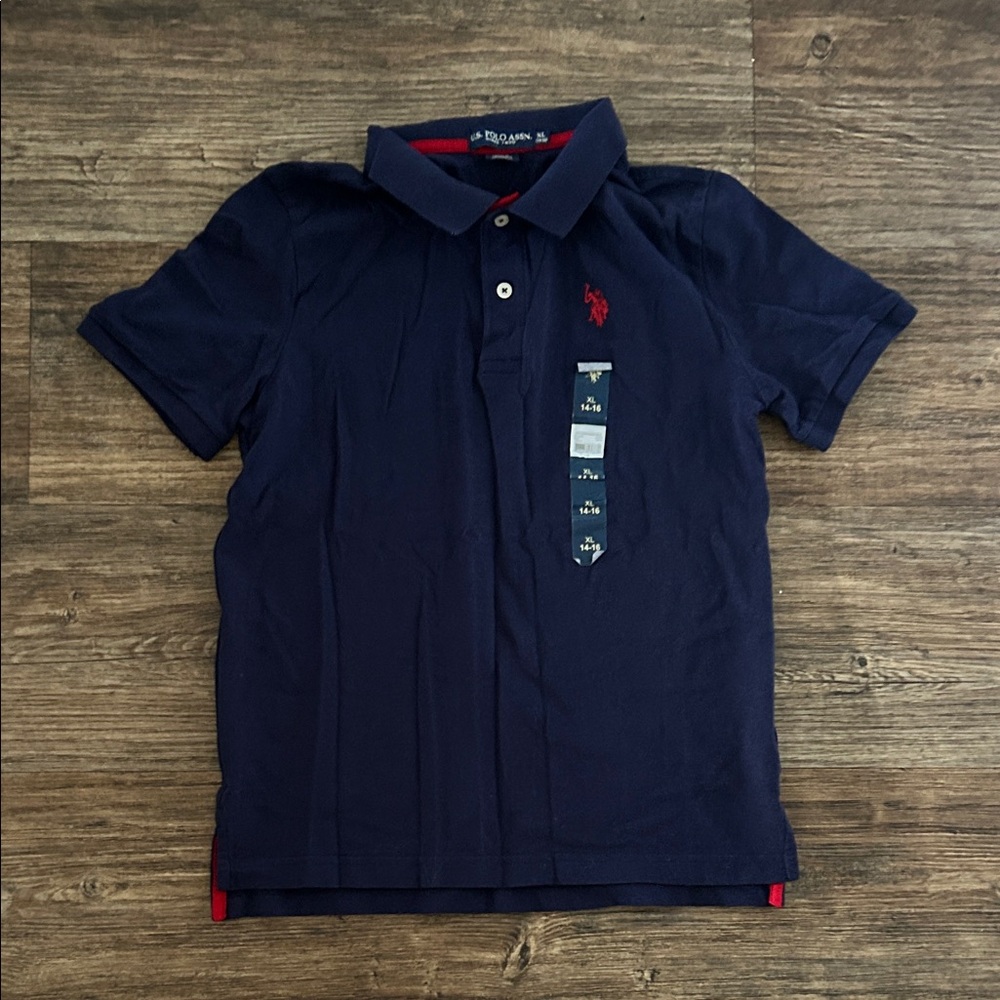 U.S. Polo Assn. Navy Polo with Red Logo